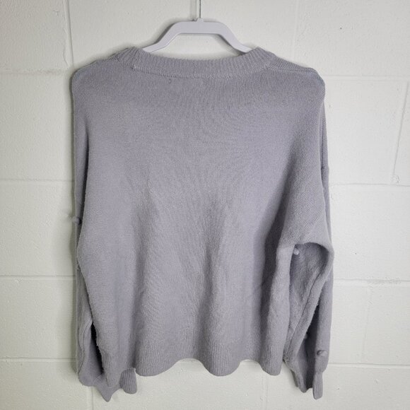 Madewell Brockton Bobble Pullover Sweater Medium Merino Wool Blend Periwinkle - Picture 3 of 7